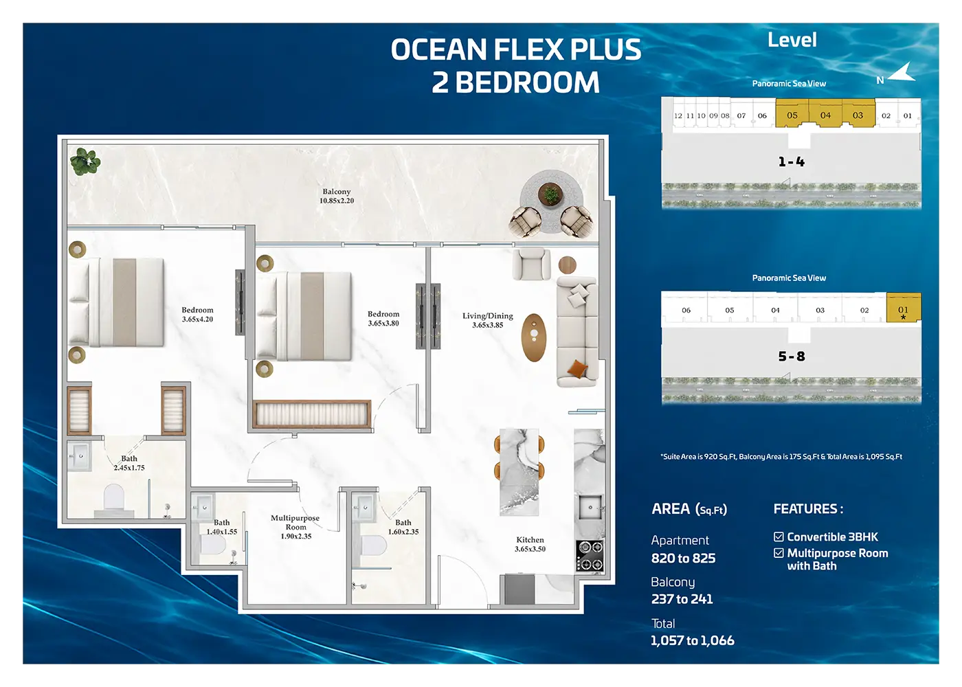 Shahrukhz Residences Ocean Floor Plan 3